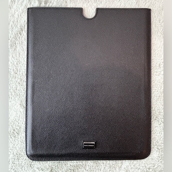 Dolce & Gabbana Black Leather Ipad Case Leather Sleeve Case - Picture 1 of 9
